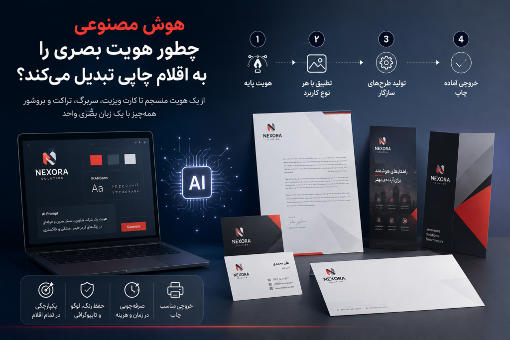 هوش مصنوعی چطور هویت بصری را به اقلام چاپی تبدیل می‌کند؟ | میرنگار